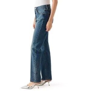 Levi’s 501 Curve Jeans Womens W24 L30 Rhinestone High Rise Straight Denim NWT